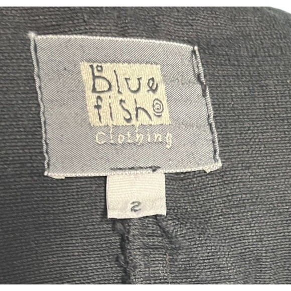 Blue Fish Jacket Women's Size 2 Fits 18 20 22 Black Velvet Paisley - Picture 5 of 6
